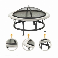 Vatra de foc rotunda Acapulco, 75 x 45 cm, otel, 1068